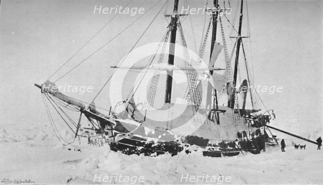 'The Fram when dug out of the Pressure-Mound. End of March, 1895', (1897). Artist: Unknown.