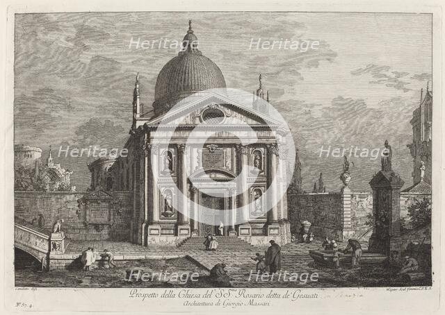 Prospetto della Chiesa del SS. Rosario detta de' Gesuati, 1742. Creator: Joseph Wagner.