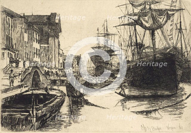 Fondamenta delle Zattere, 1880. Creator: Otto Henry Bacher.