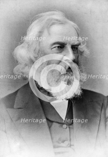 Henry Wadsworth Longfellow, American poet and teacher, late 19th century. Artist: Unknown