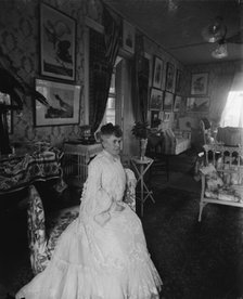 Dewey, Mrs. Wife of Adm. seated in home presented by public, about 1902, between 1890 and 1910. Creator: Levin Handy.