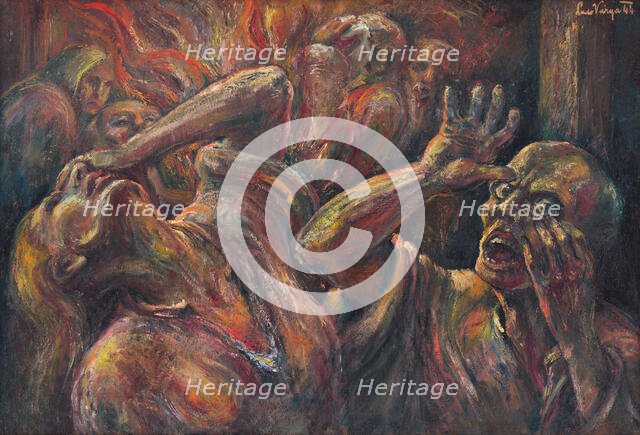 Scene in a concentration camp, 1944. Creator: Ludovít Varga.