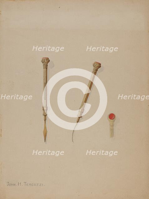 Toothpick, c. 1937. Creator: John H. Tercuzzi.