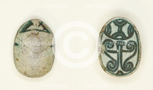 Scarab: Unlinked Scrolls and Spirals, Egypt, Second Intermediate Period, Dynasty 15 (abt 1650-1550 B Creator: Unknown.