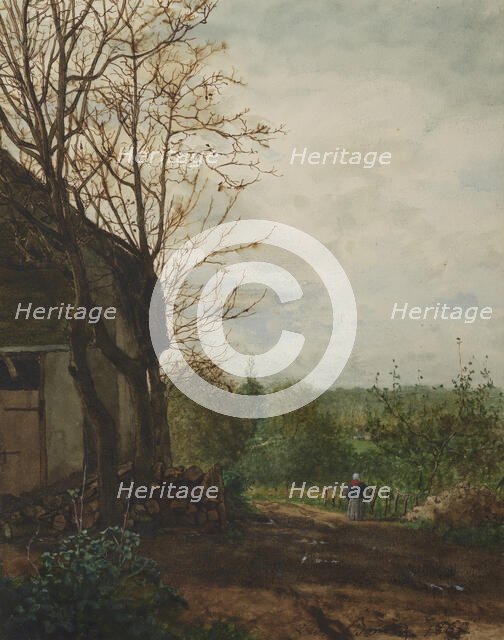 Lane beside a Building, 1865. Creator: Leon Bonvin.