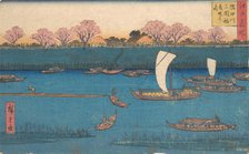 Sumidagawa Mimeguri Hana Zakari no Kei. Creator: Utagawa Hiroshige II.