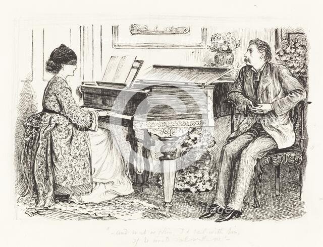 --And mist or glim, I'd sail with him, if he would sail with me--, c. 1865. Creator: George du Maurier.