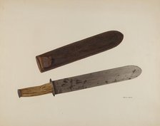 Knife and Sheath, c. 1941. Creator: Albert Rudin.