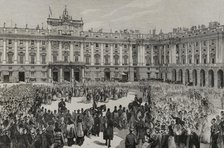Marriage of King Alfonso XII to Infanta Mercedes of Orléans, Madrid, January 1878, (1878).  Creator: Bernardo Rico.