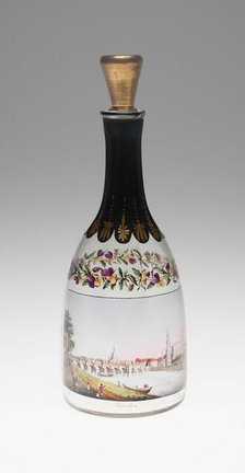 Bottle with a View of Dresden, Dresden, 1814. Creator: Samuel Mohn.