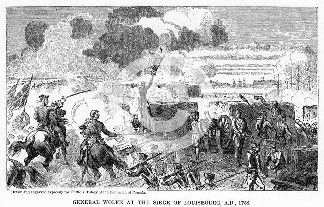'General Wolfe at the Siege of Louisbourg, AD 1758', (1877). Artist: Unknown