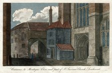 'Entrance to Montague Close, and part of St Saviour's Church, Southwark', London, 1814. Artist: Unknown