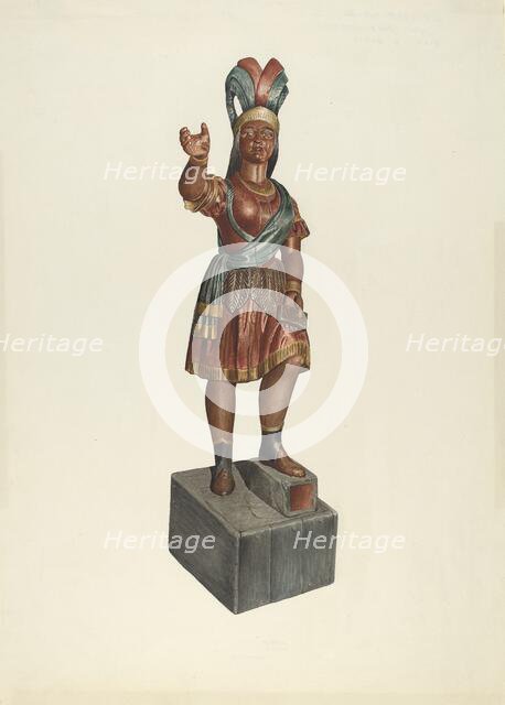 Cigar Store Indian, 1935/1942. Creator: John Davis.