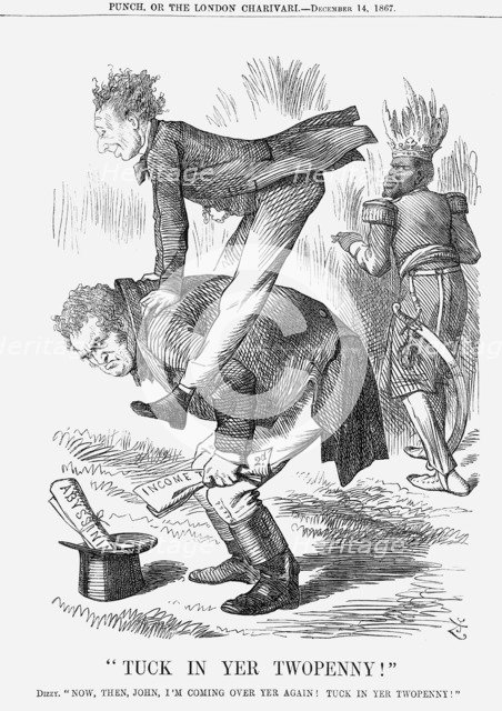 Tuck in yer Twopenny!, 1867. Artist: John Tenniel
