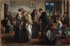 La vaccinazione nelle campagne (Impfung auf dem Lande) , 1894. Creator: Cosola, Demetrio (1851-1895).