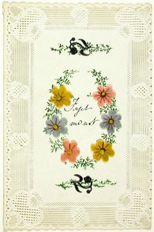 Forget Me Not (valentine), c. 1840. Creator: George Kershaw.