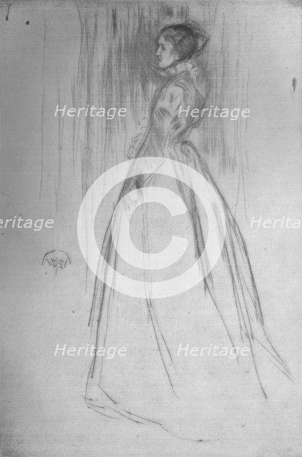 'The Velvet Dress (Mrs. Leyland)', 1873, (1904). Artist: James Abbott McNeill Whistler.