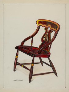 Red Pioneer Chair, c. 1937. Creator: Florence Truelson.