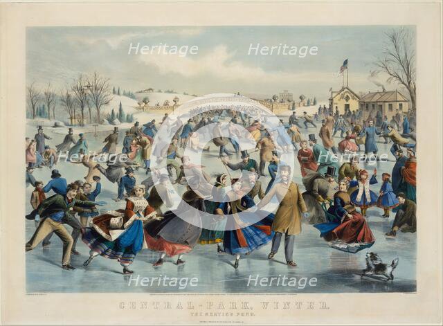 Central Park, Winter - The Skating Pond, 1862. Creator: Lyman Wetmore Atwater.
