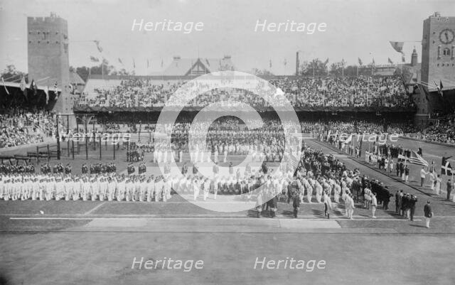 Opening Day, Stockholm Olympic Games, 1912. Creator: Bain News Service.