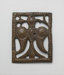 Appliqué Plaque with a Standing Eagle, Iran, 12th century. Creator: Unknown.