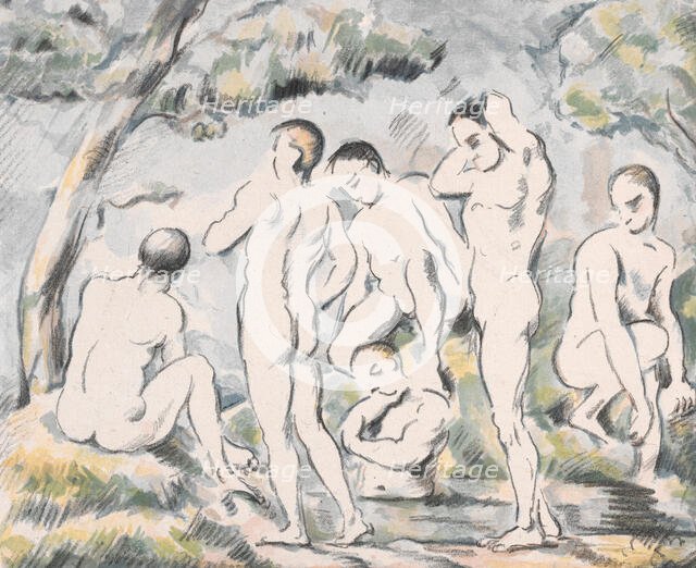 The Bathers (Small Plate), 1897. Creator: Paul Cezanne.