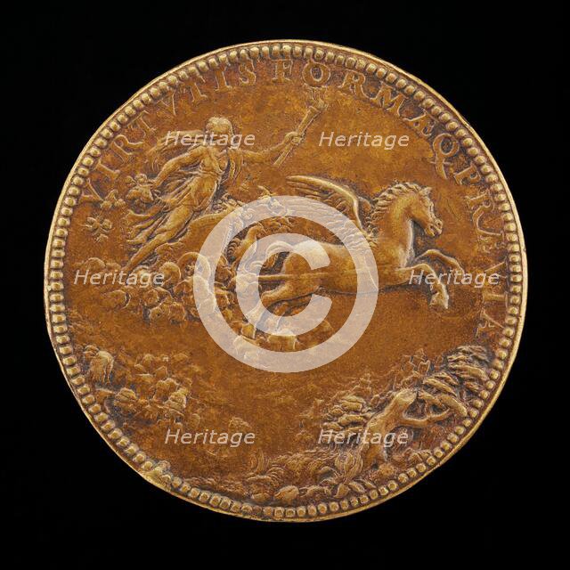 Aurora Riding through the Heavens [reverse], 1552. Creator: Jacopo da Trezzo.