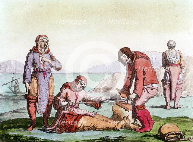 Natives of the Arctic, 1825-1835. Artist: Unknown