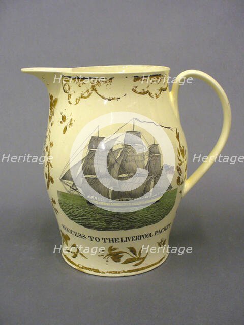 Jug, 1800/10. Creator: Herculaneum Pottery.