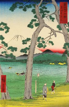 Fuji Seen from the Left on the Tokaido Road, from the series Thirty-six Views of Mount Fuji , c1853. Creator: Hiroshige; Utagawa (1797-1858).