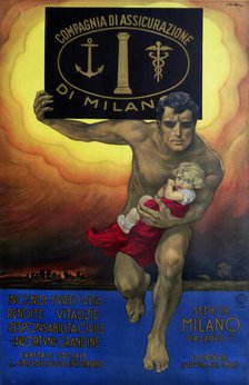 Milano Assicurazioni, 1932. Creator: Metlicovitz, Leopoldo (1868-1944).