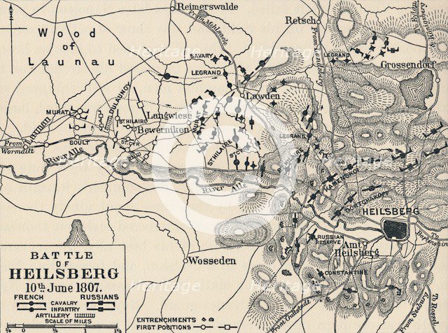 'Battle of Heilsberg, 10th June 1807', (1896). Artist: Unknown.