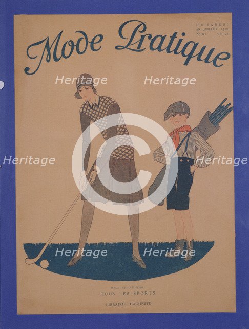 Mode Pratique, magazine cover, French, 28 July, 1928. Artist: Unknown