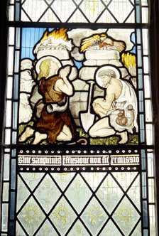 Window in All Saints' church, Middleton Cheney, Northamptonshire, 1963. Artist: Laurence Goldman