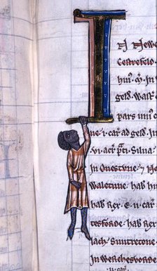 Detail of a page from a 13th century Abbreviatio (abridgement) of Domesday Book, c1240.  Creator: Unknown.