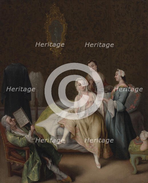 Il risveglio della dama (The waking of the lady). Creator: Longhi, Pietro (1701-1785).