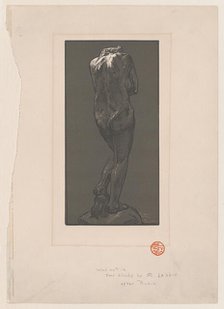 Nude statue, seen from behind, ca. 1902. Creator: Auguste Lepere.