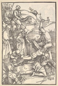 Christ Nailed to the Cross; verso: Christ Nailed to the Cross, from Speculum Passionis Dom..., 1507. Creator: Hans Baldung.