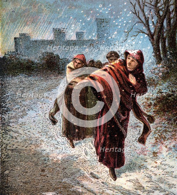 'Flight Of The Empress Maude', 12th century, (c1850). Artist: Unknown