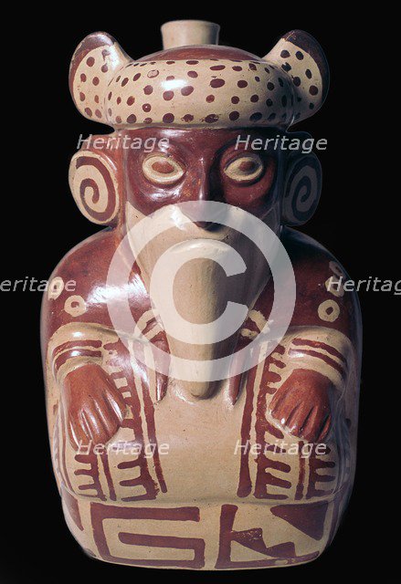 Mochica pottery sculpture of Viracocha. Artist: Unknown