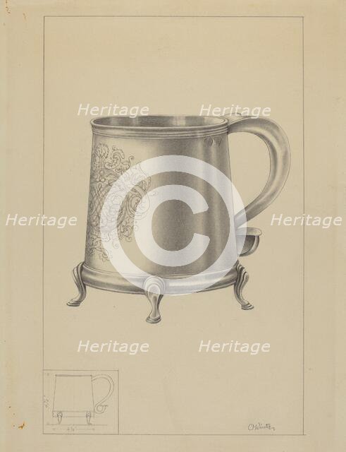 Silver Mug, 1935/1942. Creator: Simon Weiss.