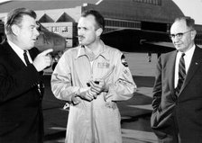 Godfrey, Cooper and DeFrance on the Ramp, 1948. Creator: NASA.
