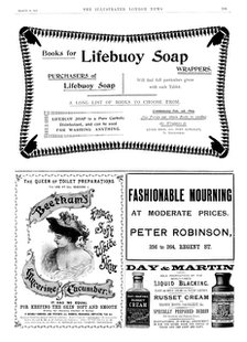 Page of advertisements, 1895. Creator: Unknown.