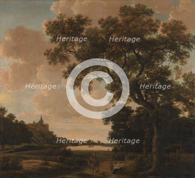 Landscape with the Schwanenburg, Cleves, c.1650-c.1655. Creator: Joris van der Haagen.