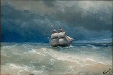 Stormy Sea. Artist: Aivazovsky, Ivan Konstantinovich (1817-1900)