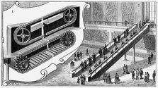 Escalator at the Pennsylvania Railroad Company's Cortland Street Station, New York, 1893. Artist: Unknown