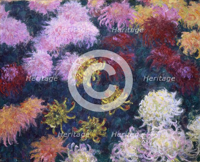 Massif de chrysanthèmes (Bed of Chrysanthemums), 1897. Creator: Monet, Claude (1840-1926).