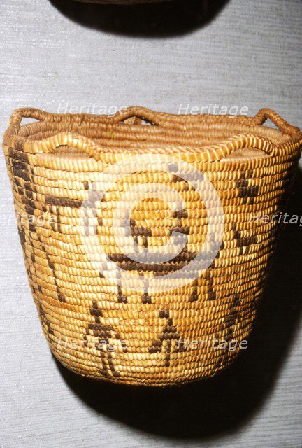 North American Indian Salish Basket. Artist: Unknown.
