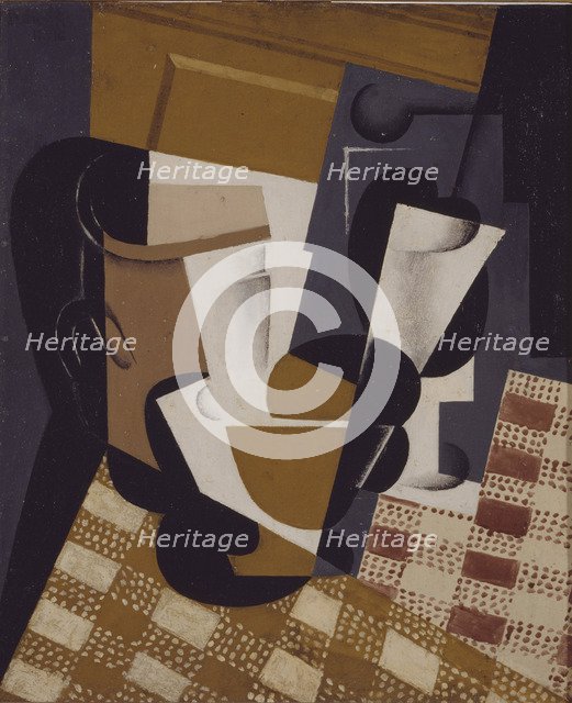Wine Jug and Glass, 1916. Artist: Gris, Juan (1887-1927)