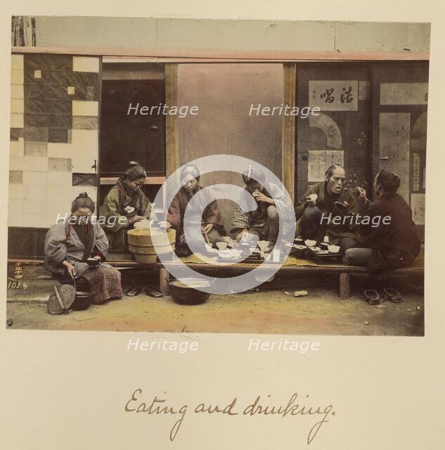 Eating and drinking, about 1873-1883. Creator: Shinichi Suzuki I.